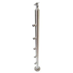 Poteau avec 5 supports de lisse - CROSO