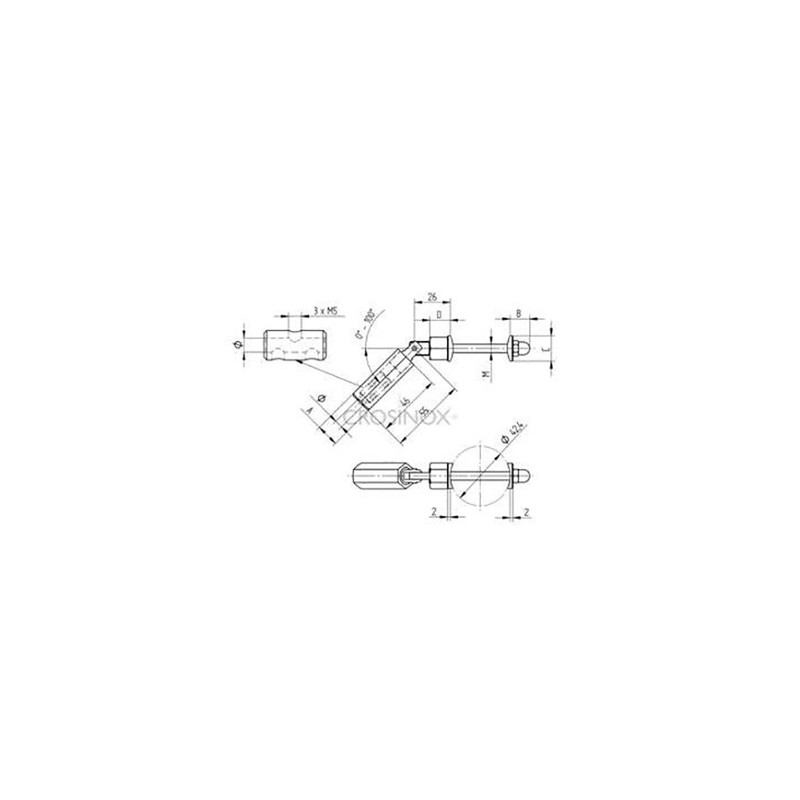 Embout orientable pour câble inox - CROSO