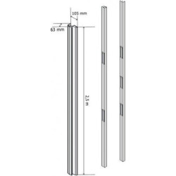 Bandeau 2x300 Kg BO600 2,5 M tension automatique 12-24-48V - CDVI