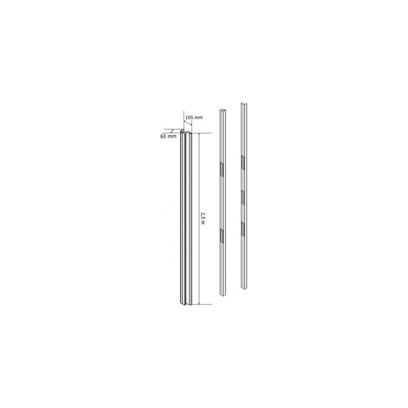 Bandeau 2x300 Kg BO600 2,5 M tension automatique 12-24-48V - CDVI