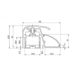 Bandeau 2x300 Kg BO600 2,5 M tension automatique 12-24-48V - CDVI