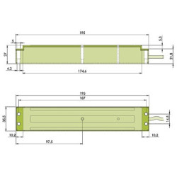 Ventouse électromagnétique à encastrer 300 Kg 12/24VDC avec signal - COGEFERM-INT