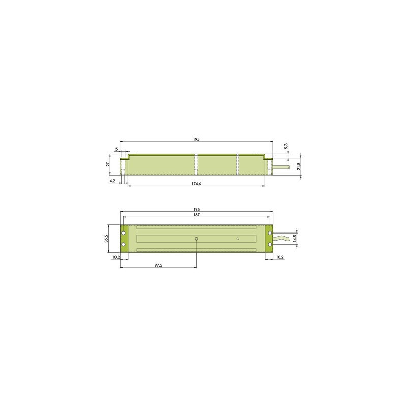 Ventouse électromagnétique à encastrer 300 Kg 12/24VDC avec signal - COGEFERM-INT