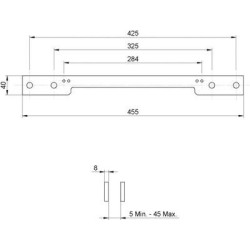 Plaque support de ferme-portillon DC630 - STREMLER