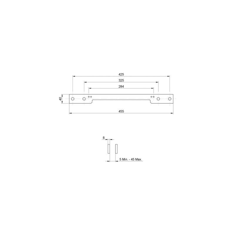 Plaque support de ferme-portillon DC630 - STREMLER