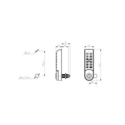 Serrure à code électronique verticale RONIS E10 - DOM TSS