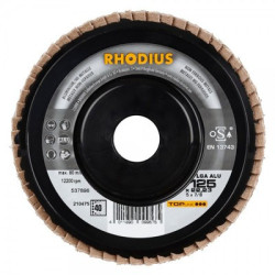 Disque abrasif à lamelles plat aluminium diamètre 125 mm LGA - RHODIUS