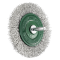 Brosse circulaire abrasive sur tige ondulé 0.30 mm - ABRASIFS TECHNIQUES INDUSTRIELS