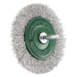 Brosse circulaire abrasive sur tige ondulé 0.30 mm - ABRASIFS TECHNIQUES INDUSTRIELS