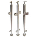 Poteau de milieu 4 pinces à verre inox 304 - CROSO