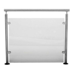 Poteau de milieu 4 pinces à verre inox 304 - CROSO
