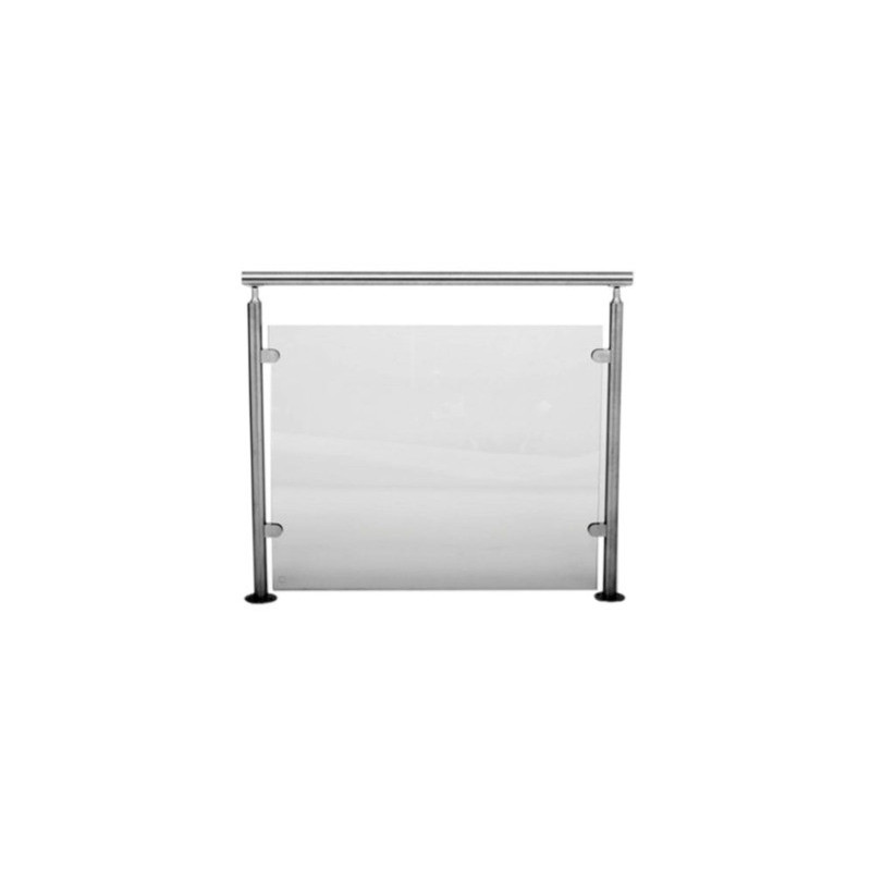 Poteau de milieu 4 pinces à verre inox 304 - CROSO