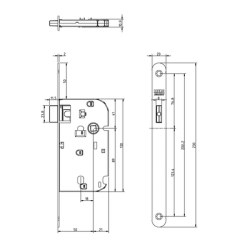 Serrure à encastrer monopoint axe 50 magnétique 519 - MARC