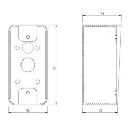 Boîtier seul applique pour plaque étroite - IZYX
