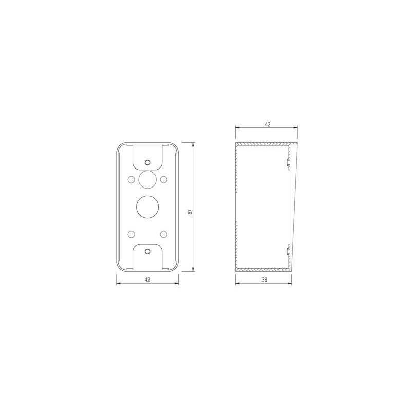 Boîtier seul applique pour plaque étroite - IZYX