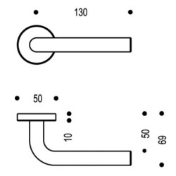 Ensemble sur rosace LINOX 491 angle arrondi - VACHETTE