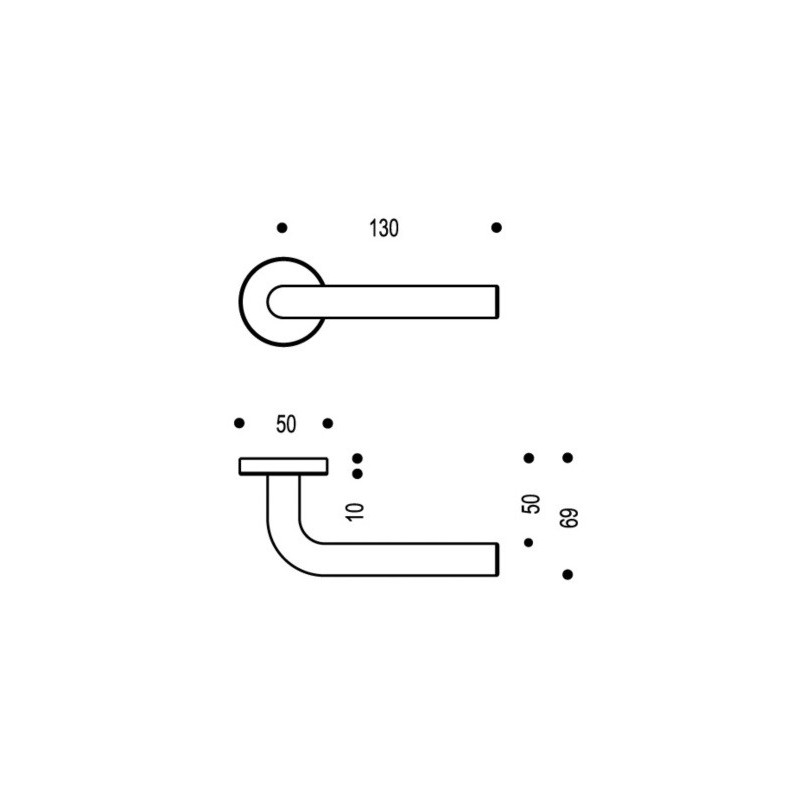 Ensemble sur rosace LINOX 491 angle arrondi - VACHETTE