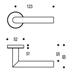 Ensemble sur rosace LINOX 493 angle droit 90° - VACHETTE