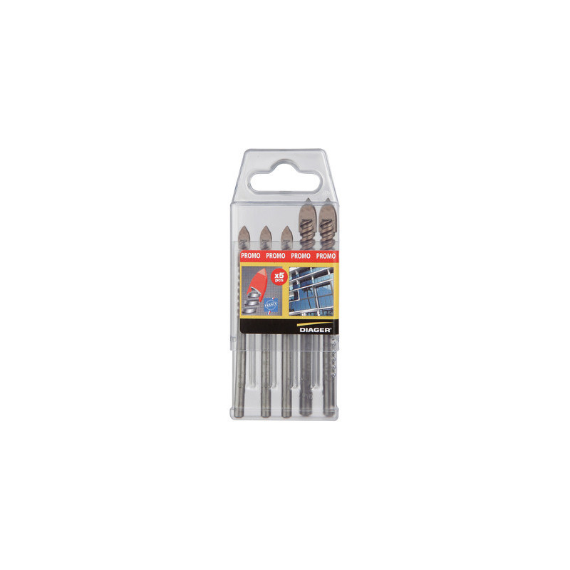 Coffret 5 forets verre et carrelage CERATILE 408C - DIAGER
