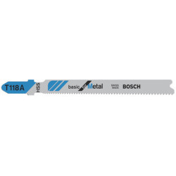 Lot de 5 lames de scie sauteuses HSS Métal 92 mm T118A - BOSCH
