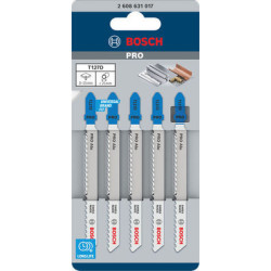 Lot de 5 lames de scie sauteuse PRO aluminium 100 mm T127D - BOSCH