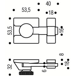 Verrou fléau targette avec gâche plate 221 chromé - VACHETTE