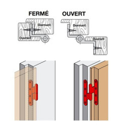 Paumelles menuiserie bois coudées - TORBEL