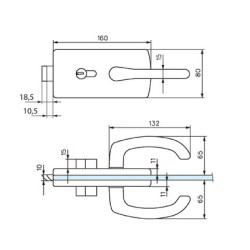 Serrure de milieu LAGUNE 4300 - STREMLER