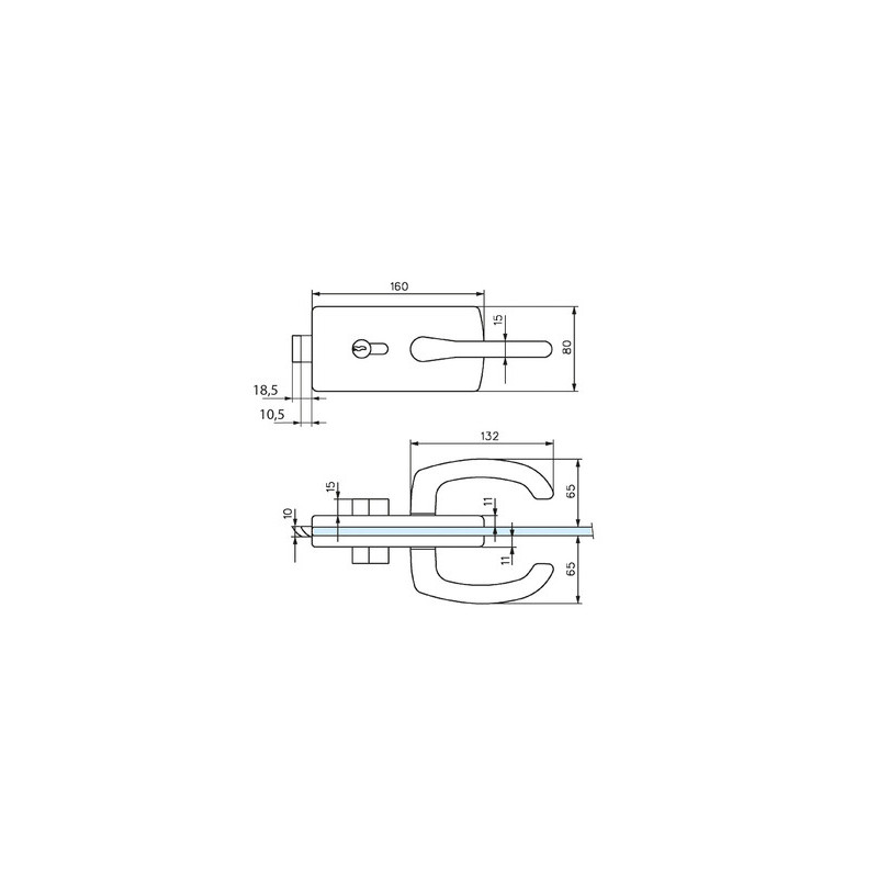 Serrure de milieu LAGUNE 4300 - STREMLER