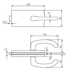 Serrure de milieu BDC LAGUNE 4301 - STREMLER