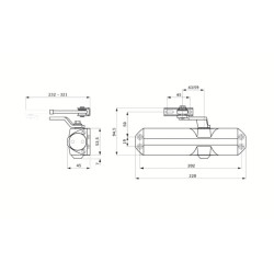Ferme-porte TS68F bras compas force 2 à 4 argent - DORMAKABA