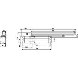 Ferme-porte TS90 bras coulisse force 3 à 4 - DORMAKABA