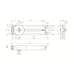 Ferme-porte encastré hydraulique frein en traverse force 4 RTS85 - DORMAKABA