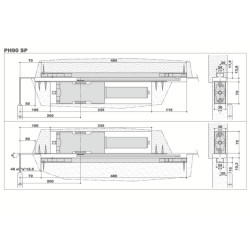 Ferme-porte encastré PH90SP bras coulisse force 3 à 4 - ISEO