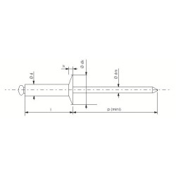 Rivet aluminium tête fraisée - DEGOMETAL