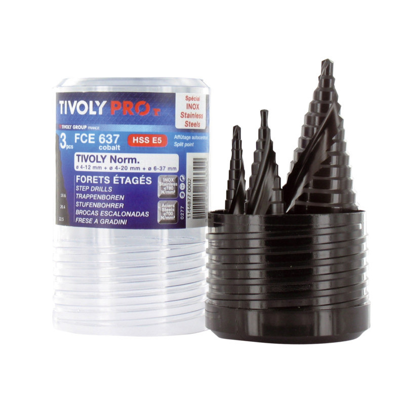Coffret 3 forets étagés à queue cylindrique - TIVOLY