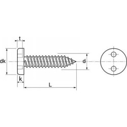 Vis tôle tête cylindrique inviolable inox A2 - ACTON