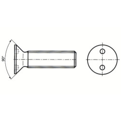 Vis métaux tête fraisée inviolable inox - ACTON