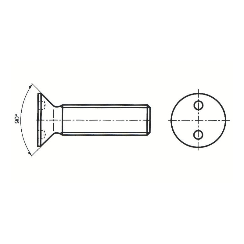 Vis métaux tête fraisée inviolable inox - ACTON