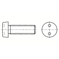 Vis métaux tête cylindrique inviolable SNAKE EYES inox - ACTON