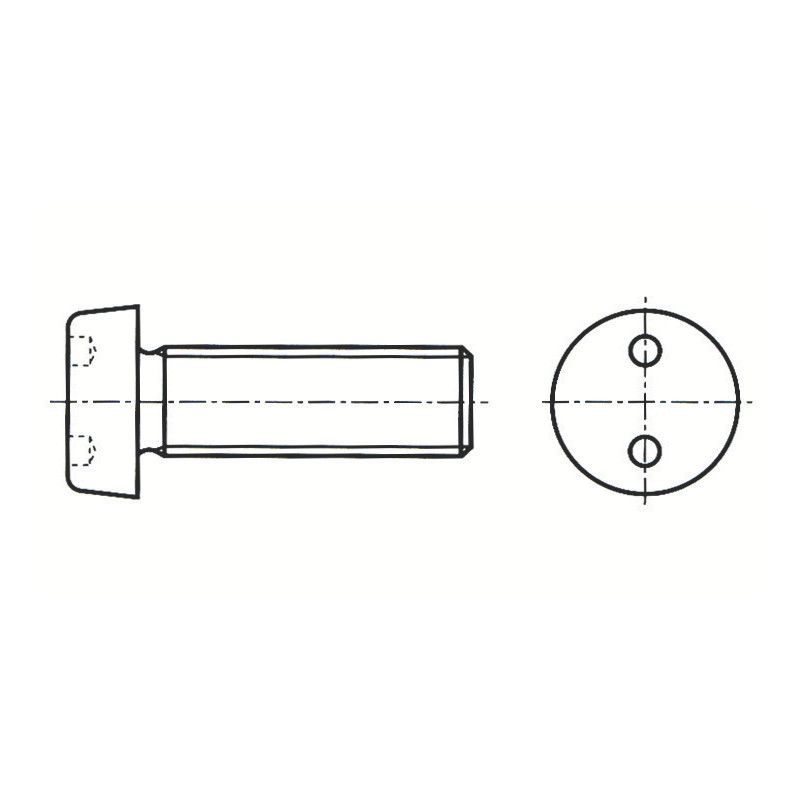 Vis métaux tête cylindrique inviolable SNAKE EYES inox - ACTON