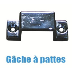 Gâche à pattes pour verrou 1141S chromé - VACHETTE