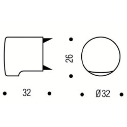 Bouton de meuble Ø 32 mm nylon HEAUME - VACHETTE