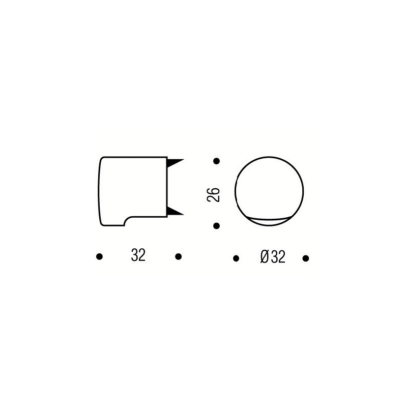 Bouton de meuble Ø 32 mm nylon HEAUME - VACHETTE