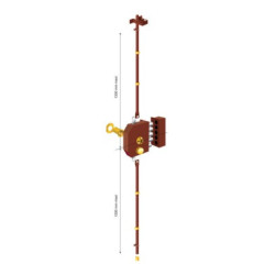 Coffre de serrure applique multipoint verticale à tirage clé à pompe A2P PERFECTA - ISEO