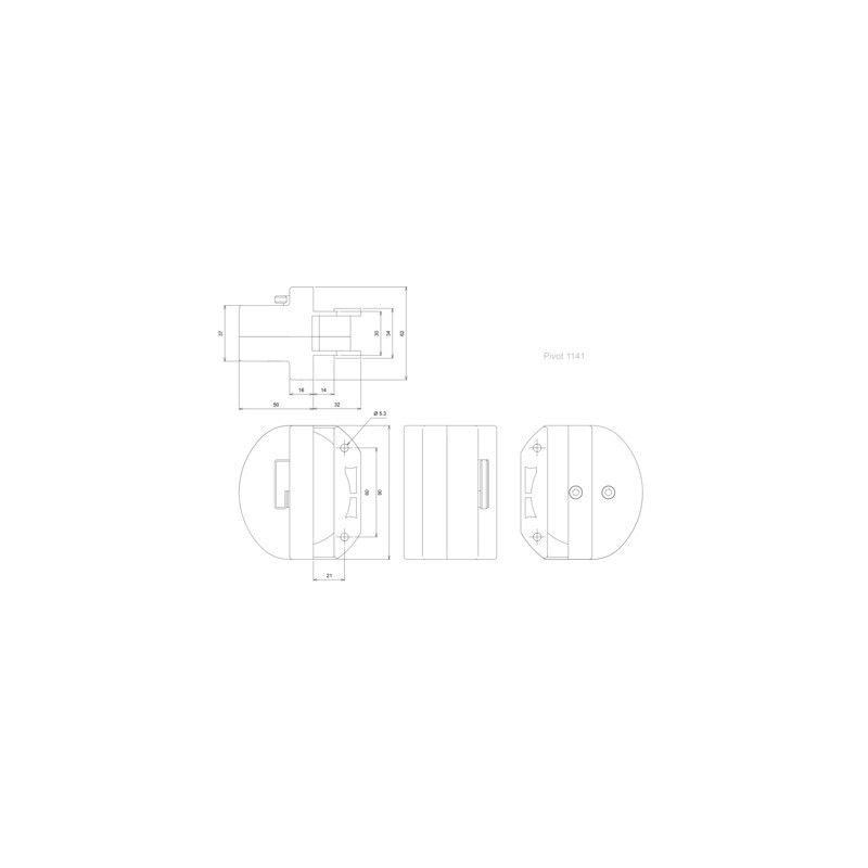 Pivot pour basculant 1141 argent - CROISEE DS