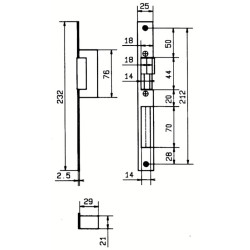 Gâche électrique à encastrer à émission 12V - METALUX