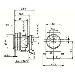 Contacteur à clé rond T75 / T25 PTT / EDF - RONIS