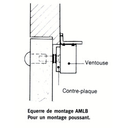 Équerre de fixation pour ventouse en applique 600 Kg - HQ MAG