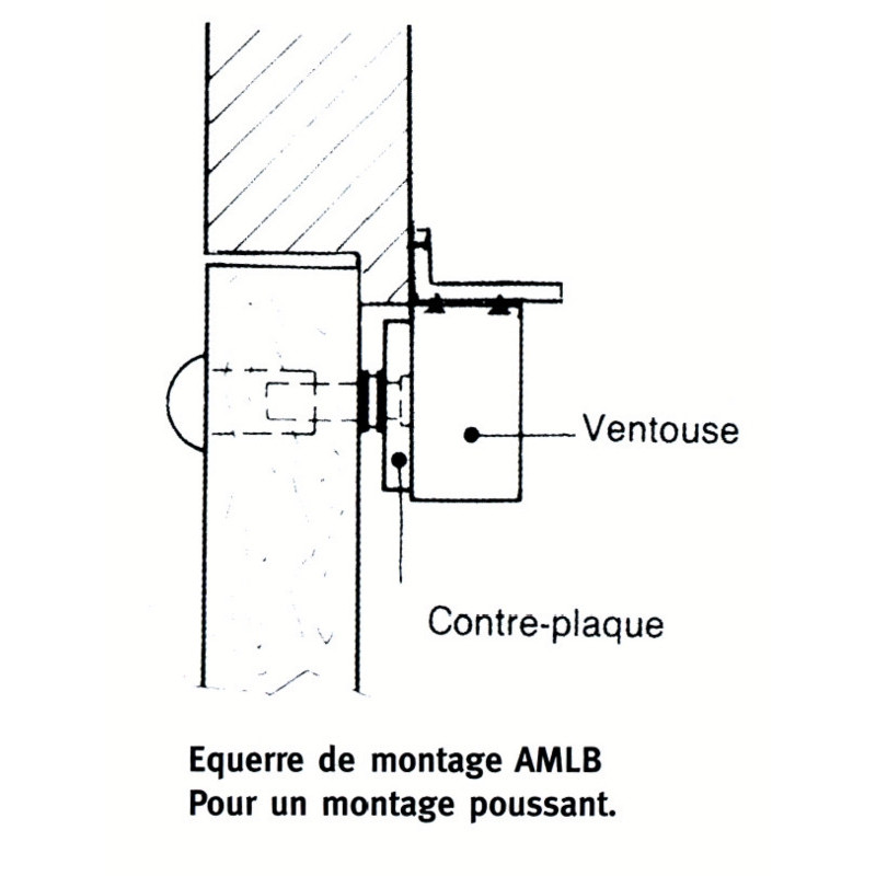 Équerre de fixation pour ventouse en applique 600 Kg - HQ MAG